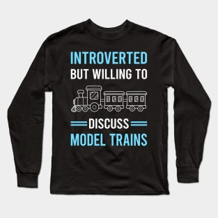 Introverted Model Train Trains Railroad Railway Long Sleeve T-Shirt